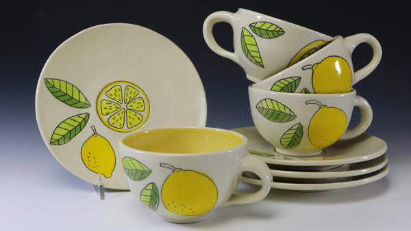 Lemon tea cup/saucer/4
